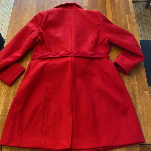 Red XL coat with belt, A line - Picture 6 of 7